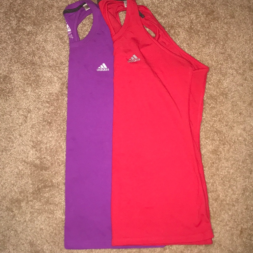 Adidas racerback tank tops.